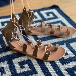 Ancient Greek Sandals - Fteroti Lace-up Sandals